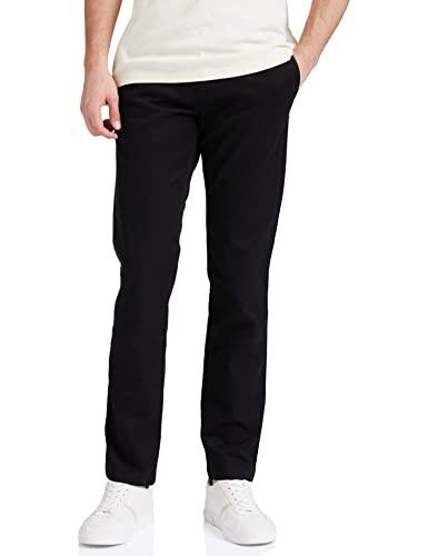 amazon brand - symbol men's regular fit stretchable casual trousers (aw17trs-01-12_black_38)