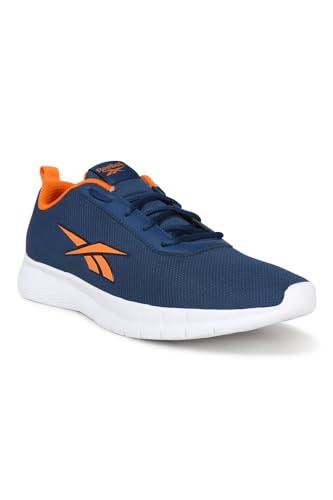 reebok men synthetic/textile stride runner m running shoes batik blue/nacho uk-8