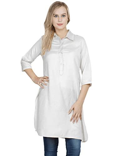 patrorna womens pathani style tunic top (pol6a34_white_m)