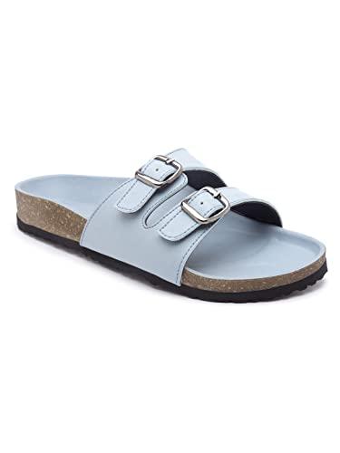 refoam owrfmo-02(w) women's outdoor | trendy | stylish powder-blue synthetic leather casual sandal