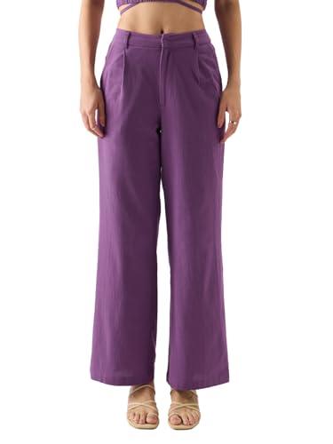 the souled store solids: plum women pants