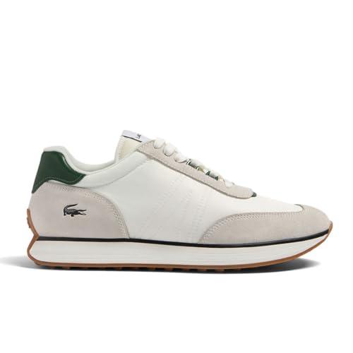 lacoste men's l-spin textile trainers white/dark green