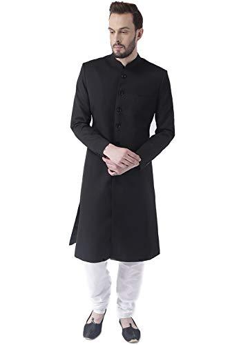 hangup men's sherwani (blacksherwani_44_black_44)