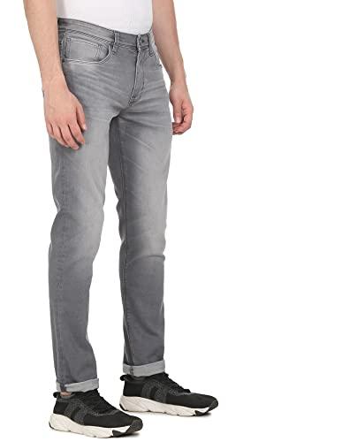 arrow men grey jameson slim fit stone wash jeans