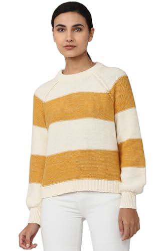 american eagle women's cotton blend classic pullover sweater (wec0349754284_yellow