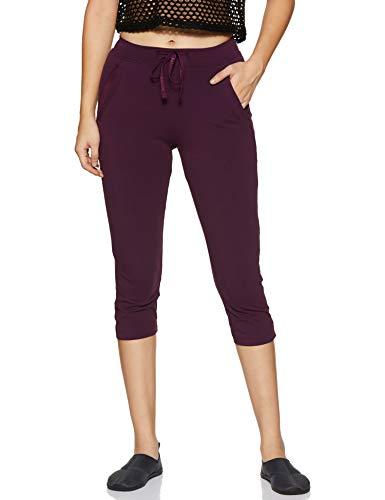 van heusen women straight fit lounge capris - cotton spandex - smart tech+, easy stain release, moisture wicking, ultra soft_55304_potent purple_l