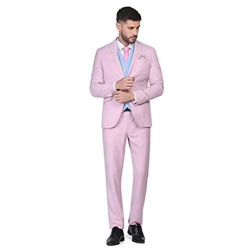 blackberrys men's polyester blend business suit pants set (nl-so-oleto3# pink 38)