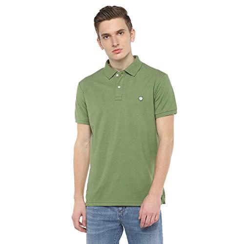 alan jones clothing men's slim fit polo t-shirt (green_m)