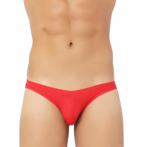 bruchi club mens ultra soft red bamboo modal bikini brief || breathable mens briefs || anti-odor, anti microbial innerwear (brc-ml-foxy0611-rd xl_red_x-large)