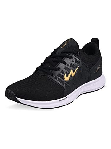 campus men's rodeo pro blk/gold running shoes - 8uk/india 22g-237