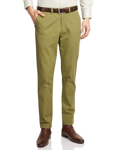 amazon brand - symbol men's flexi waist slim casual pants (a22-sym-sl-ct-101_lt. olive_38)