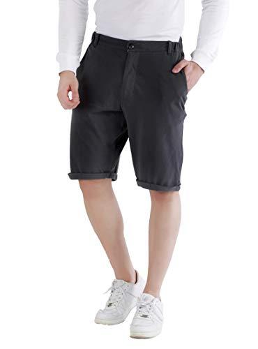 dream of glory inc. men's regular fit cotton shorts (dark grey, m/l)