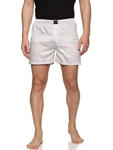 don vino men inseam 5" off-white cotton boxer size: l | men's shorts with pockets and elastic waistband