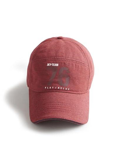 jockey men's cotton cap cp11_red melange_free size