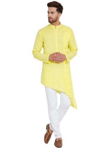 see designs men's cotton solid regular kurta_sd-mdwkt357xl yellow