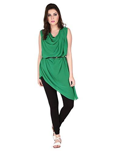 soie women's tunic vest top (6304(b) r.green_xx-large)