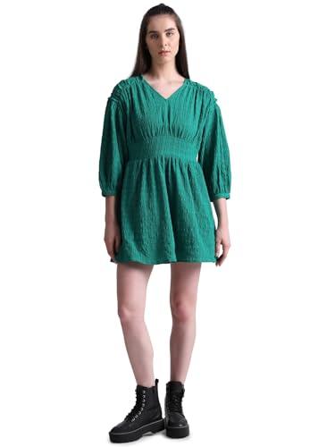 only women's polyester blend a-line above the knee dress (15322209-lush meadow_lush