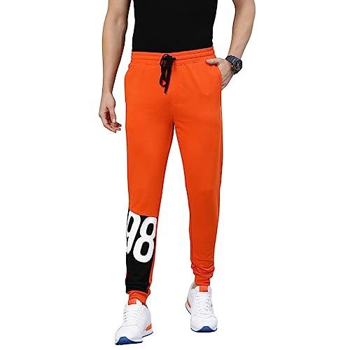 the indian garage co men's slim fit joggers (1220jog09-07_orange_m)