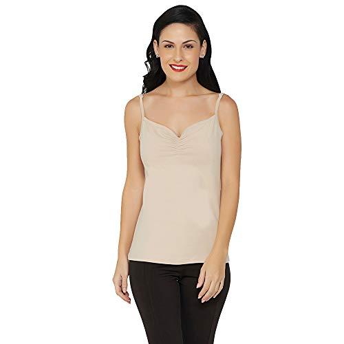 soie women's camisole with ruched detail (inner_beige_s)