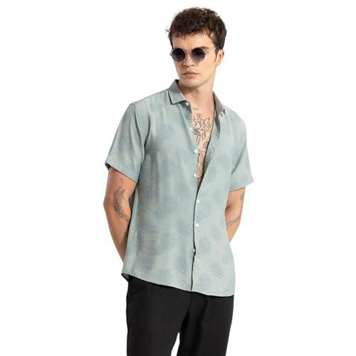 snitch floral mint polyester shirt