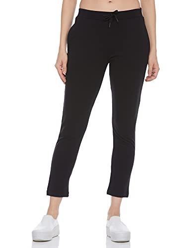 allen solly women's regular track pants (ahkbcrgpq12083- black_28)