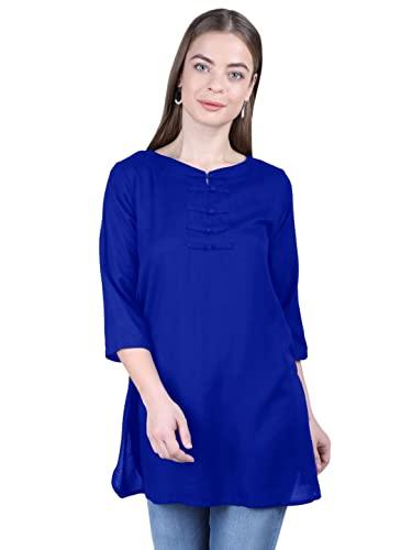 patrorna womens tunic top (spv6s067_royal blue_3xl)