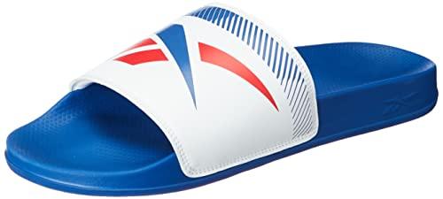 reebok unisex-adult berlin blue/white/vector red slide sandal-7 uk (gb2131)