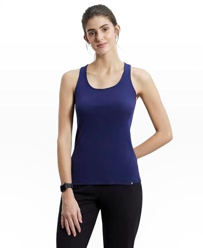 jockey women's plain/solid vest (1467_imperial blue_x-large)