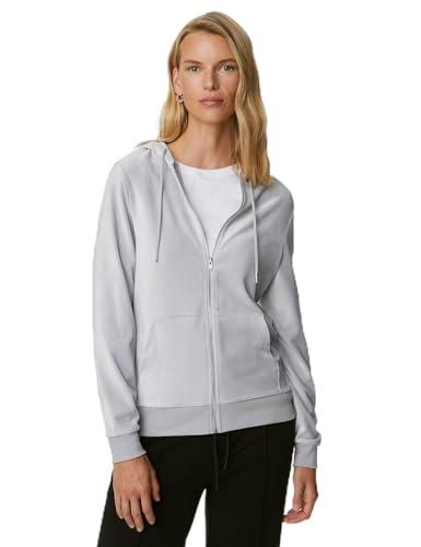 velour zip up hoodie t413460xpearl grey (2xl)