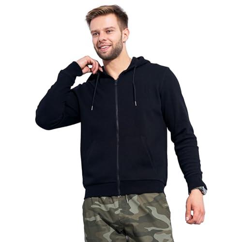 celio men solid black regular sweatshirt