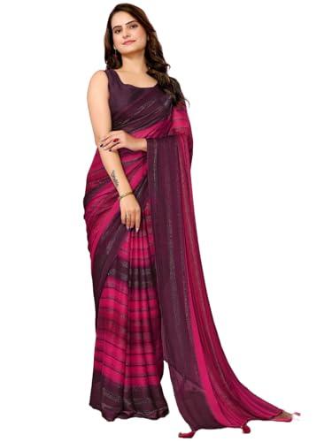 pandadi saree elegant moss chiffon ready-to-wear saree with bangalori satin blouse