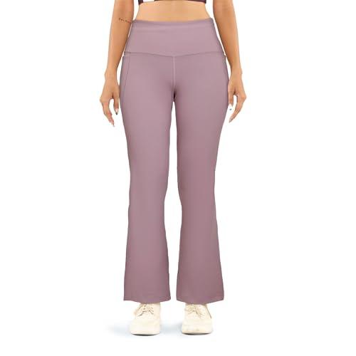 blissclub women flow collection flare pants regular | pockets | high waisted | quick dry | drawstring