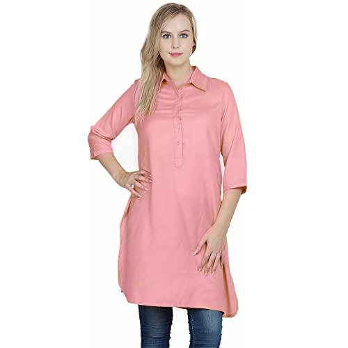 patrorna womens pathani style tunic top (pt6a034_baby pink_3xl)