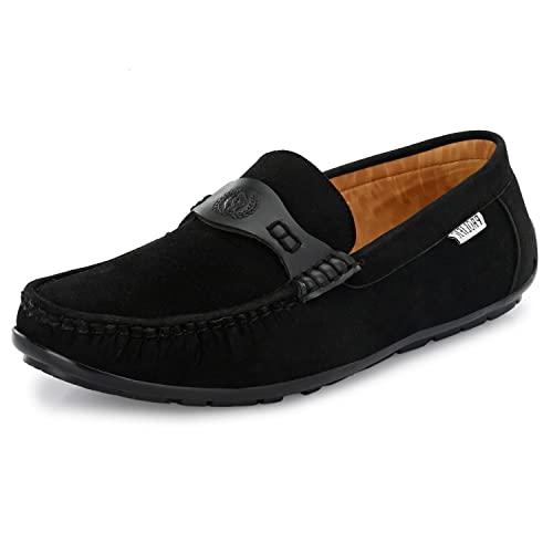 prolific men's vegan suede loafer black