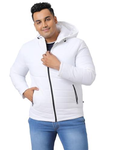 urbano plus men's white full sleeve zippered hooded neck puffer jacket (plusjaktp-puff-08a-white-4xl)