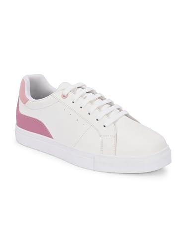 centrino women casual sneaker | ultra soft cushion | trendy & lightweight design | low top flat sole | colorblock sneakers | white sneakers girl shoes 7611-20