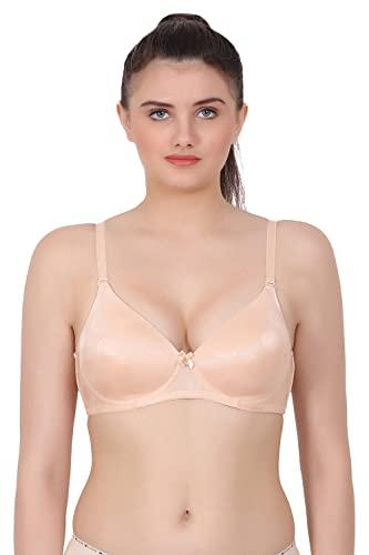 amour secret lightly-padded polka-dot print detachable strap with nylon spandex everyday bra for women rk001 skin-32