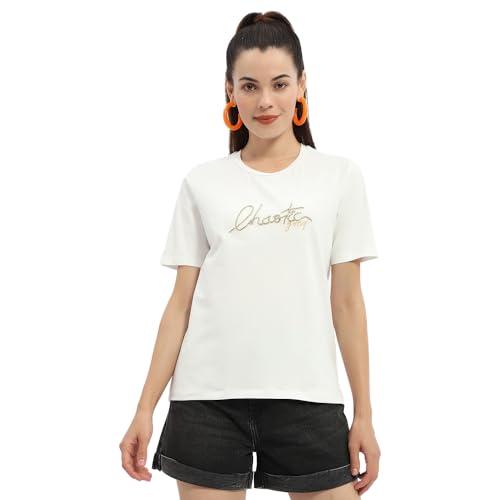 madame typography white crew neck t-shirt