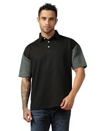 greciilooks oversized polo t shirts for men (gl-mt-1102-l-black)