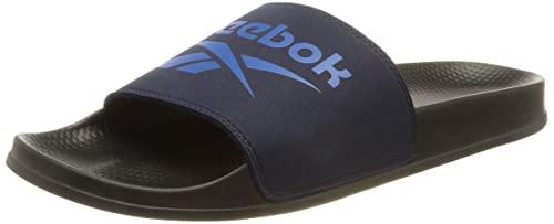 reebok mens new slide rbk cblack/vecnav/vecblu slide sandal - 7 uk (egk89)