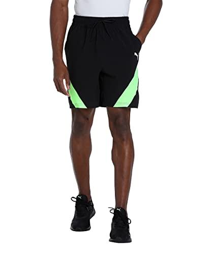 puma men's shorts (52329451_black-fizzy lime