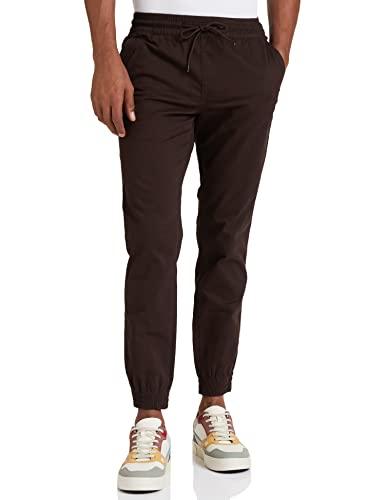 amazon brand - symbol men's slim casual trousers (aw17trs-08-8_black coffee_36)