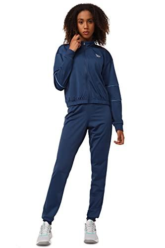 reebok womens polyester te tracksuit training suits blue s