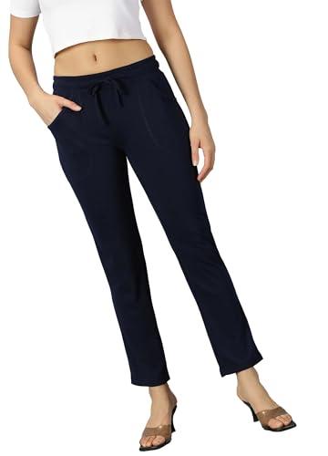 ausk women trouser || casual trouser for women (color-navy blue)