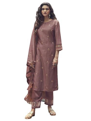 indo era women's mauve embridered straight kurta trouser with dupatta set (ieout8077_xx-large)