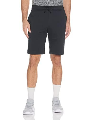 under armour men's rival fleece shorts , black (001)/onyx white , small