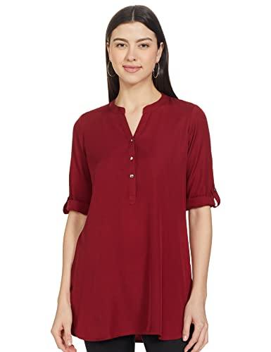 monte carlo women's regular fashion short kurta (222055823-1_plum m)