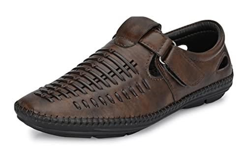 mactree men brown flexible-stitched sole premium sandals blastlane-8