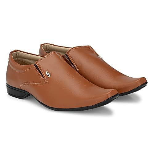 rising wolf men's synthetic leather formal shoes (tan, numeric_10)