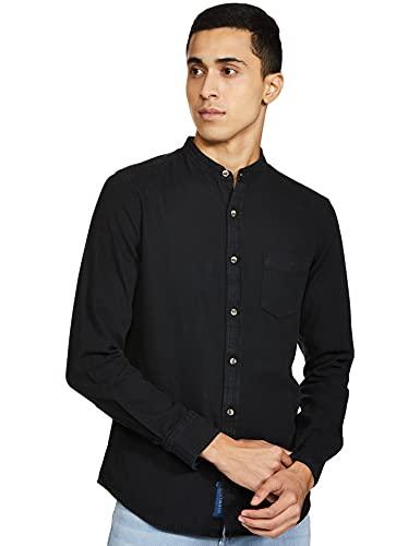 amazon brand - symbol men's regular fit shirt (az-sy-rm-03_black m)